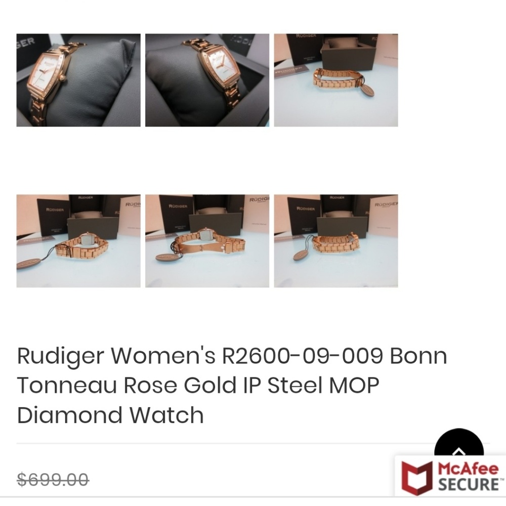 Rose gold and diamond Rudiger German Watch! - Picture 2 of 6